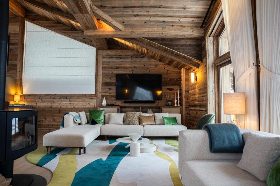 Rent in ski resort 7 room cabin triplex apartment 17 people (S7) - Silverstone - Val d'Isère - Living room