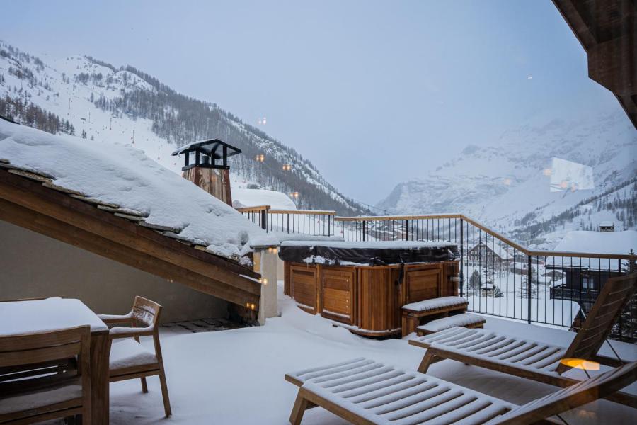 Rent in ski resort 7 room cabin triplex apartment 17 people (S7) - Silverstone - Val d'Isère - Terrace