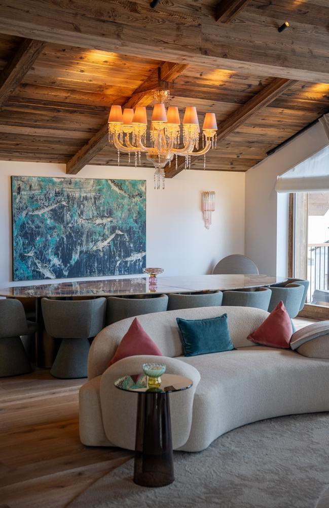 Ski verhuur Appartement triplex 5 kamers 10-12 personen (S5) - Silverstone - Val d'Isère - Woonkamer