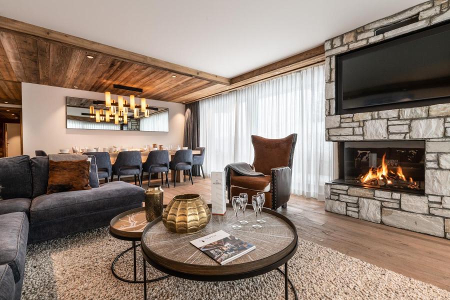 Rent in ski resort 5 room apartment cabin 8-10 people (B12) - Vail Lodge - Val d'Isère - Living room