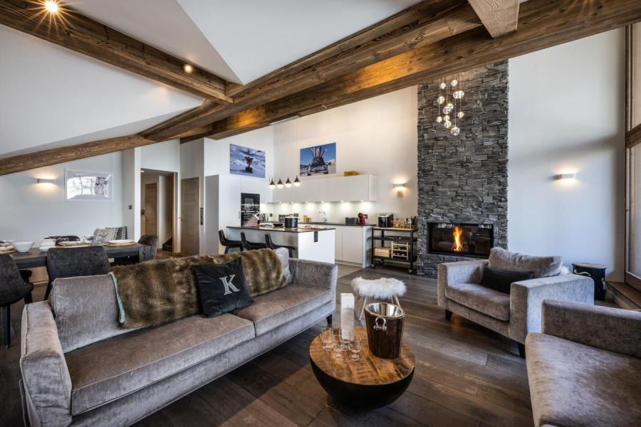 Rent in ski resort 5 room duplex apartment 8 people (A31) - Vail Lodge - Val d'Isère - Living room