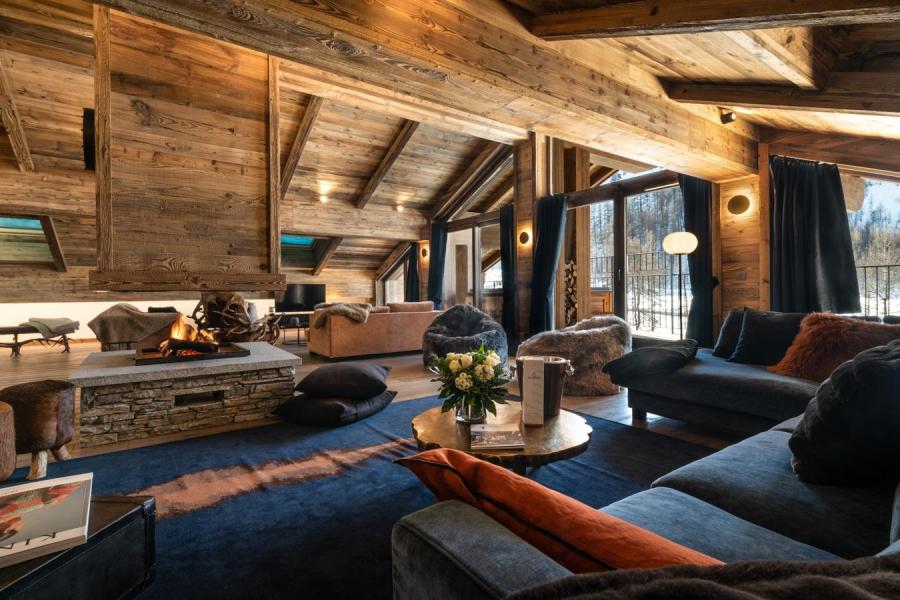 Rent in ski resort 6 room duplex apartment 12 people (B41) - Vail Lodge - Val d'Isère - Living room