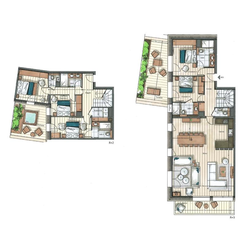 Location au ski Appartement duplex 6 pièces 10 personnes (B31) - Vail Lodge - Val d'Isère - Plan