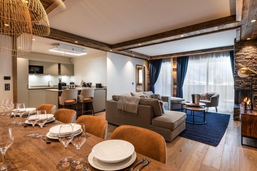 Ski verhuur Appartement 4 kabine kamers 6-8 personen (A01) - Vail Lodge - Val d'Isère - Woonkamer