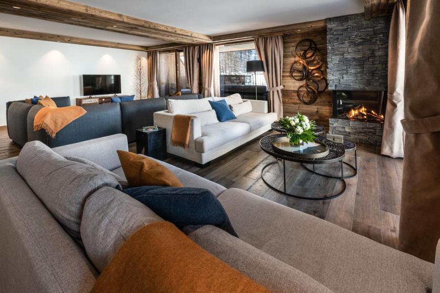 Ski verhuur Appartement duplex 6 kamers 10 personen (B31) - Vail Lodge - Val d'Isère - Woonkamer