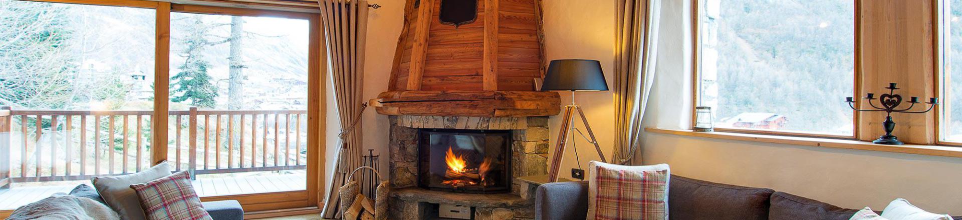 Rent in ski resort Chalet Arosa - Val d'Isère - Living room