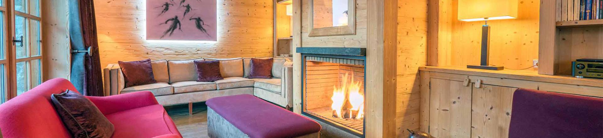 Rent in ski resort Chalet Davos - Val d'Isère - Living room