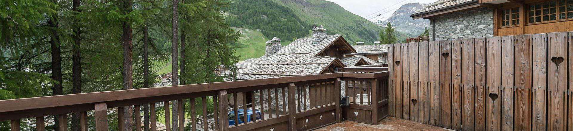 Rent in ski resort 6 room quadriplex chalet 10 people - Chalet Petit Yéti - Val d'Isère - Terrace