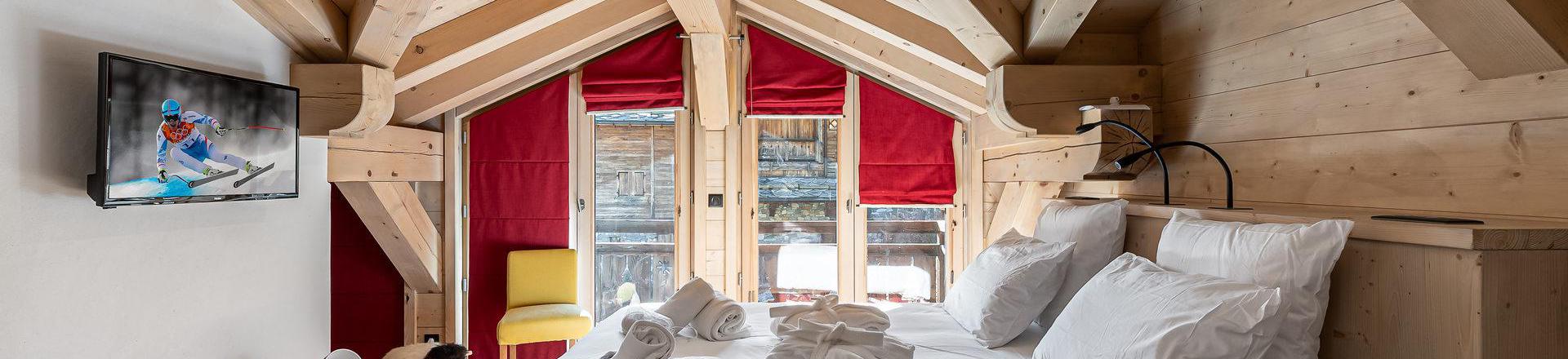 Rent in ski resort 6 room duplex chalet 11 people - Chalet Saint Joseph - Val d'Isère - Bedroom