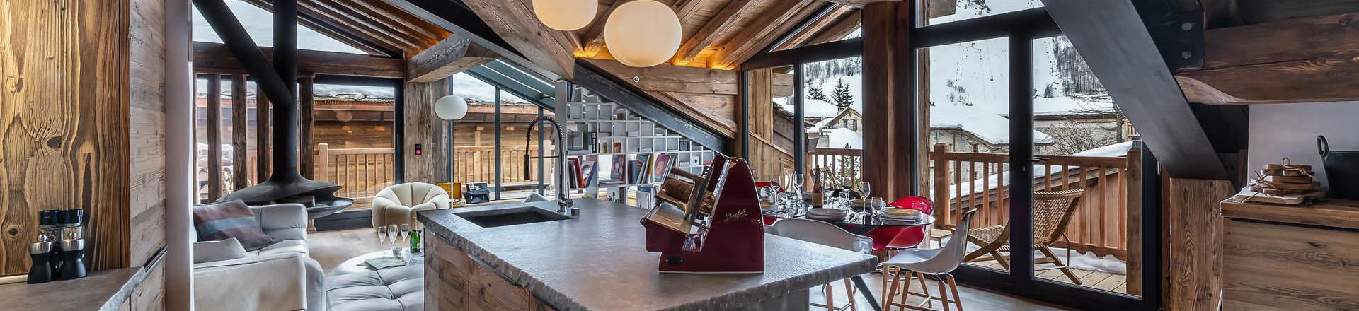 Аренда на лыжном курорте Шале квадриплекс 6 комнат 10 чел. - Chalet Snowy Breeze - Val d'Isère - Кухня