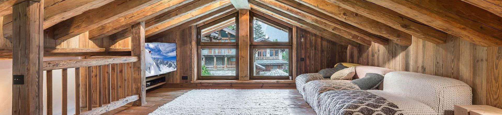 Rent in ski resort 5 room triplex chalet 10 people - Chalet Tasna - Val d'Isère - Mezzanine