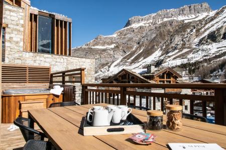 Rent in ski resort 4 room apartment cabin 6-8 people (03) - Alaska Lodge - Val d'Isère - Terrace