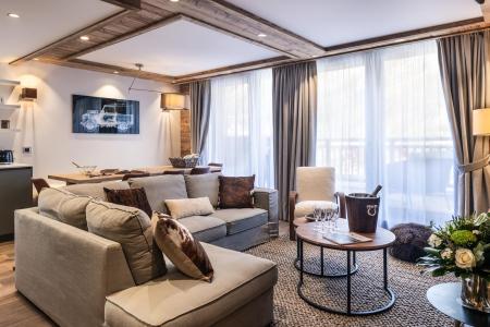 Skiverleih 4-Zimmer-Maisonette-Wohnung für 6-8 Personen (05) - Alaska Lodge - Val d'Isère - Wohnzimmer