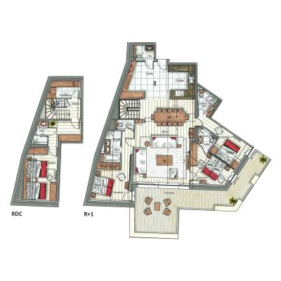 Soggiorno sugli sci Appartamento su due piani 5 stanze per 10-12 persone (04) - Alaska Lodge - Val d'Isère - Mappa