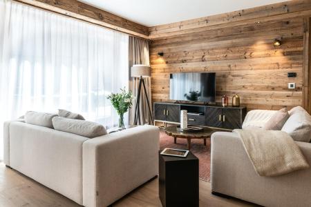 Ski verhuur Appartement 4 kabine kamers 6-8 personen (02) - Alaska Lodge - Val d'Isère - Woonkamer