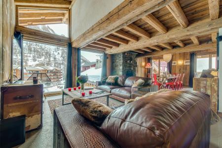 Rent in ski resort Chalet Denali - Val d'Isère - Living room