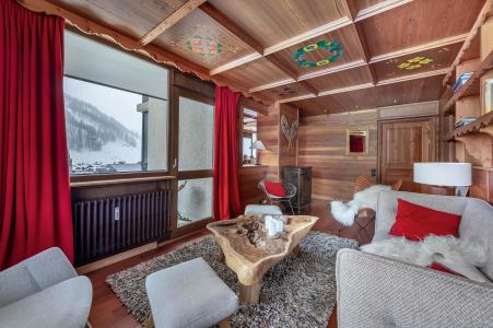 Ski verhuur Appartement 4 kamers 7 personen (49) - Résidence Hauts de Val - Val d'Isère - Woonkamer