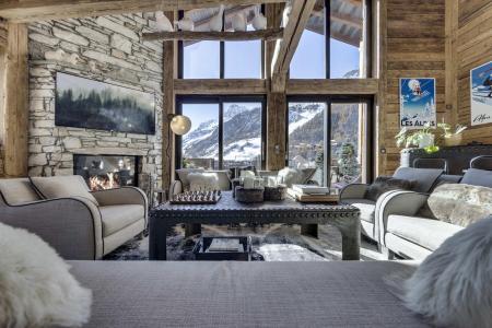 Ski verhuur Appartement duplex 6 kamers 10 personen (52) - Résidence Savoie - Val d'Isère - Woonkamer