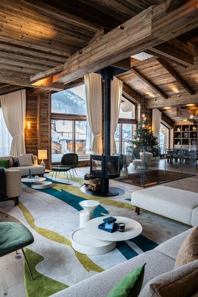 Ski verhuur Appartement triplex 7 kamers cabine 17 personen (S7) - Silverstone - Val d'Isère - Woonkamer