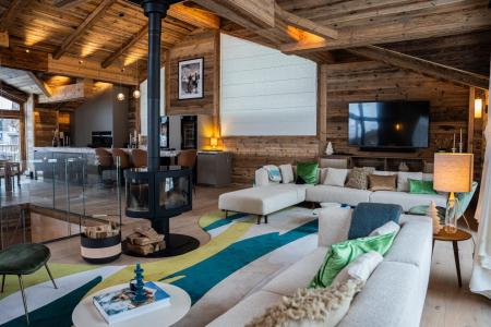 Ski verhuur Appartement triplex 7 kamers cabine 17 personen (S7) - Silverstone - Val d'Isère - Woonkamer