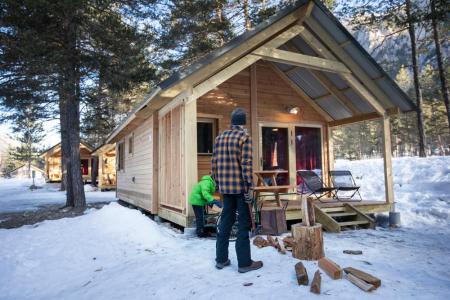 Location au ski Camping La Clarée - Val-des-Prés - Extérieur hiver