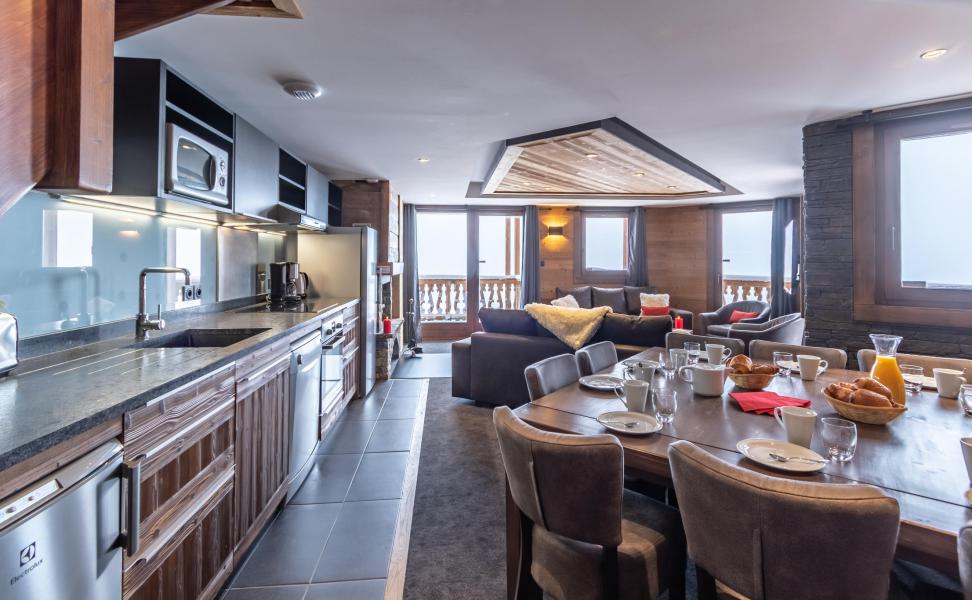 Rent in ski resort 6 room duplex apartment 10 people - Chalet Altitude - Val Thorens - Kitchen