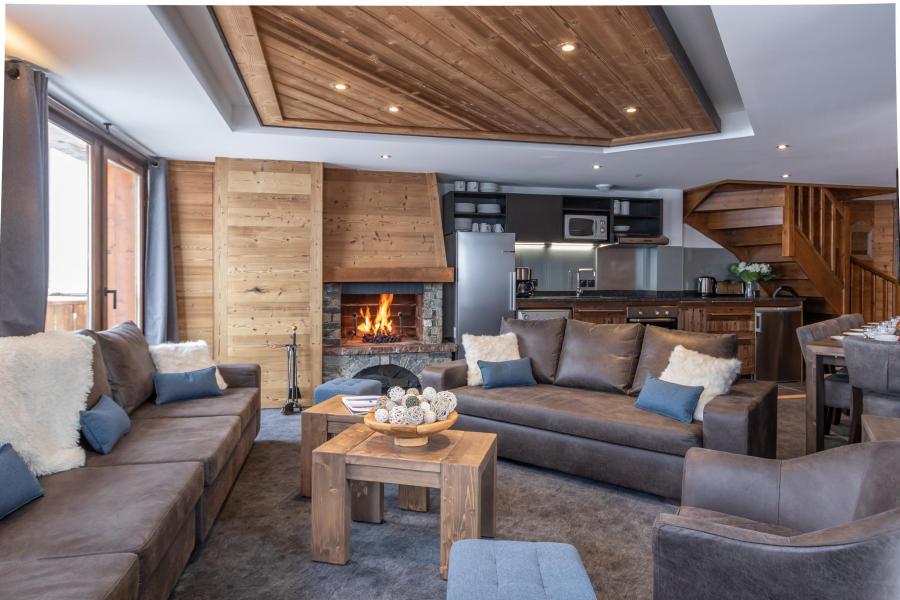 Rent in ski resort 7 room duplex apartment 12 people - Chalet Altitude - Val Thorens - Living room