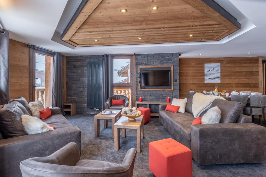 Ski verhuur Appartement duplex 6 kamers 10 personen - Chalet Altitude - Val Thorens - Sofa
