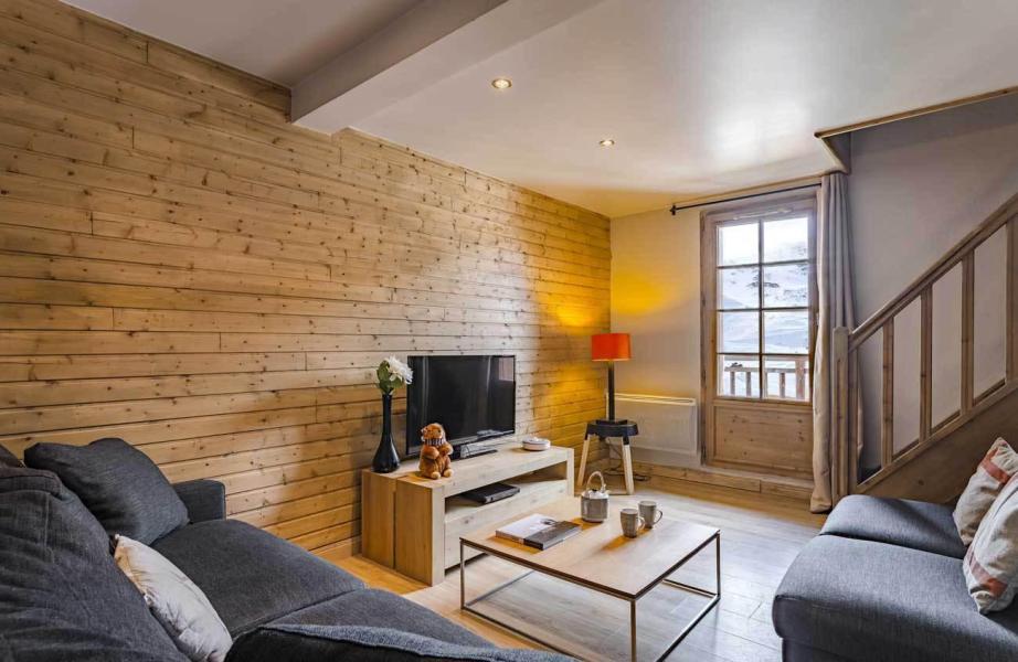 Skiverleih 3 Zimmer Maisonettewohnung für 4 Personen (306) - Chalet Mouflon - Val Thorens - Wohnzimmer