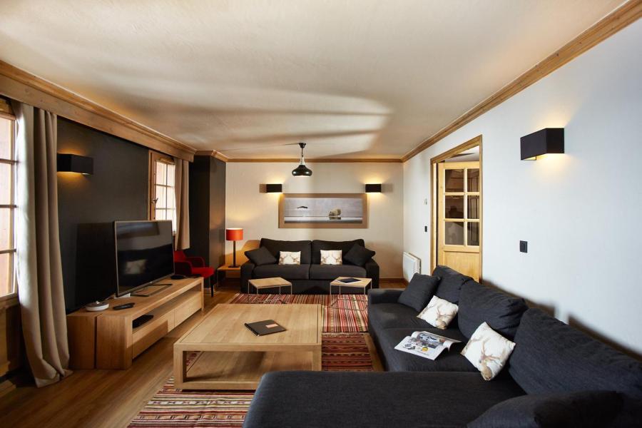 Skiverleih 4-Zimmer-Holzhütte für 6 Personen (305) - Chalet Mouflon - Val Thorens - Wohnzimmer