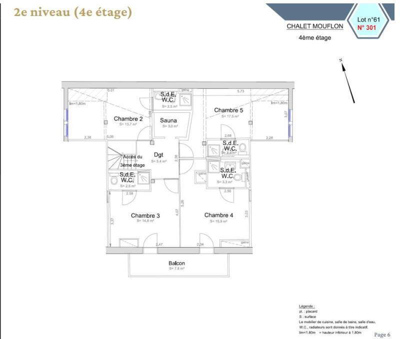 Skiverleih 6 Zimmer Maisonettewohnung für 12 Personen (301) - Chalet Mouflon - Val Thorens - Plan