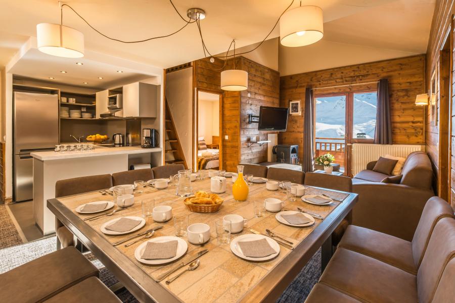 Rent in ski resort 7 room mezzanine apartment 10-12 people - Chalet Val 2400 - Val Thorens - Living room