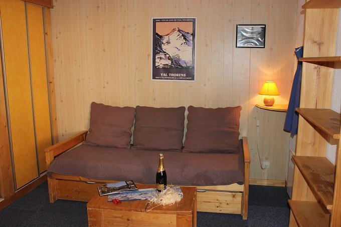 Rent in ski resort Studio cabin 4 people (10) - Résidence l'Orsière - Val Thorens - Living room