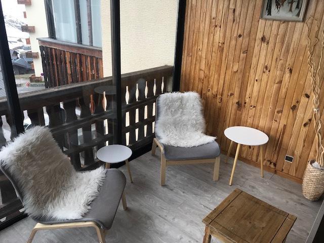 Skiverleih Studio Kabine für 4 Personen (L4) - Résidence le Sérac - Val Thorens - Terrasse