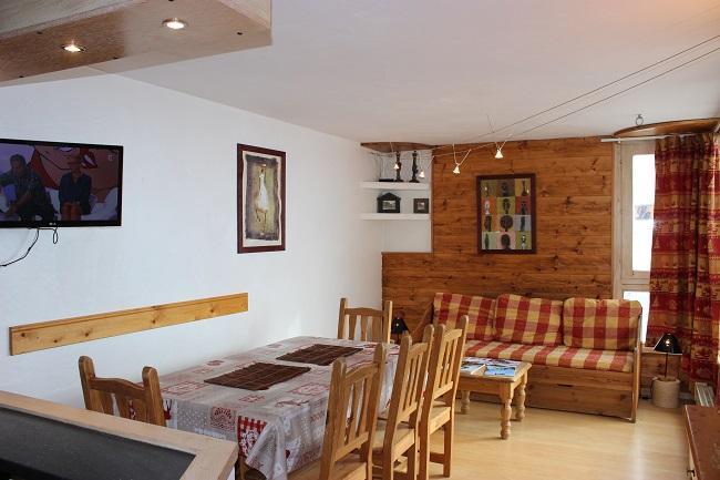 Skiverleih 2-Zimmer-Holzhütte für 6 Personen (619) - Résidence les Trois Vallées - Val Thorens - Wohnzimmer