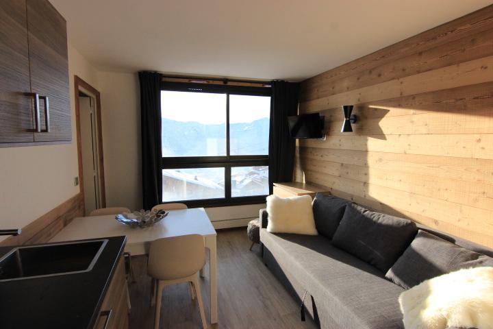 Ski verhuur Studio cabine 4 personen (508) - Résidence les Trois Vallées - Val Thorens - Woonkamer