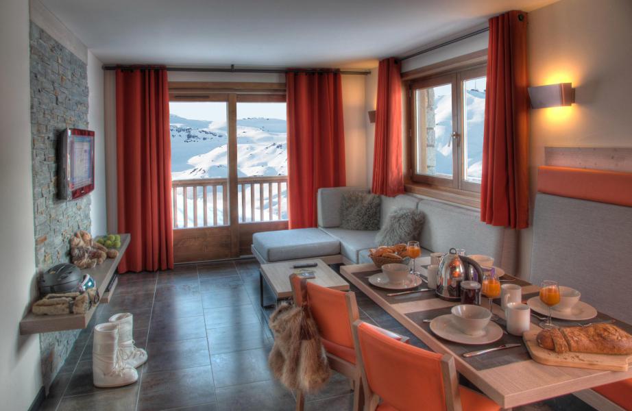 Wynajem na narty Apartament 3 pokojowy 4 osób - Résidence Montana Plein Sud - Val Thorens - Pokój gościnny