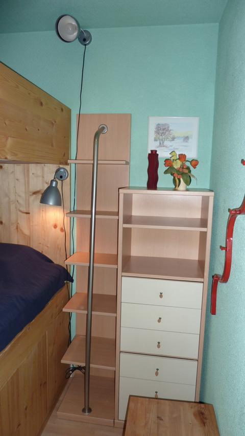 Skiverleih 2-Zimmer-Holzhütte für 4 Personen (35) - Résidence Reine Blanche - Val Thorens - Offener Schlafbereich
