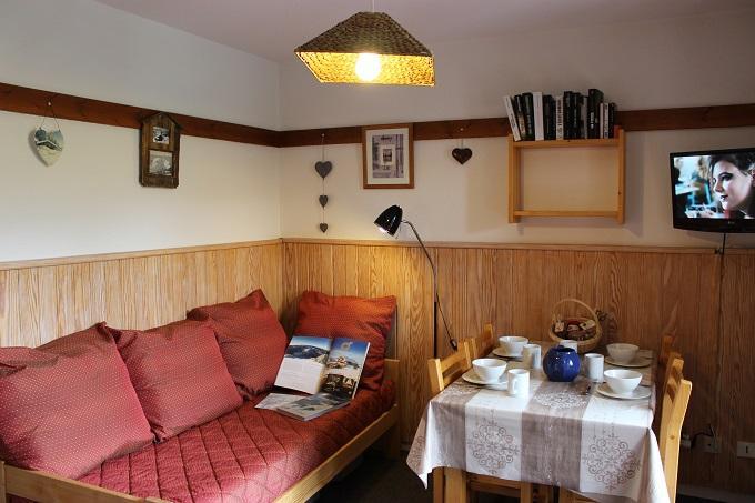 Skiverleih 2-Zimmer-Holzhütte für 4 Personen (94) - Résidence Reine Blanche - Val Thorens - Wohnzimmer