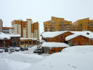 Location au ski Studio 4 personnes (84) - Résidence Roche Blanche - Val Thorens - Extérieur hiver
