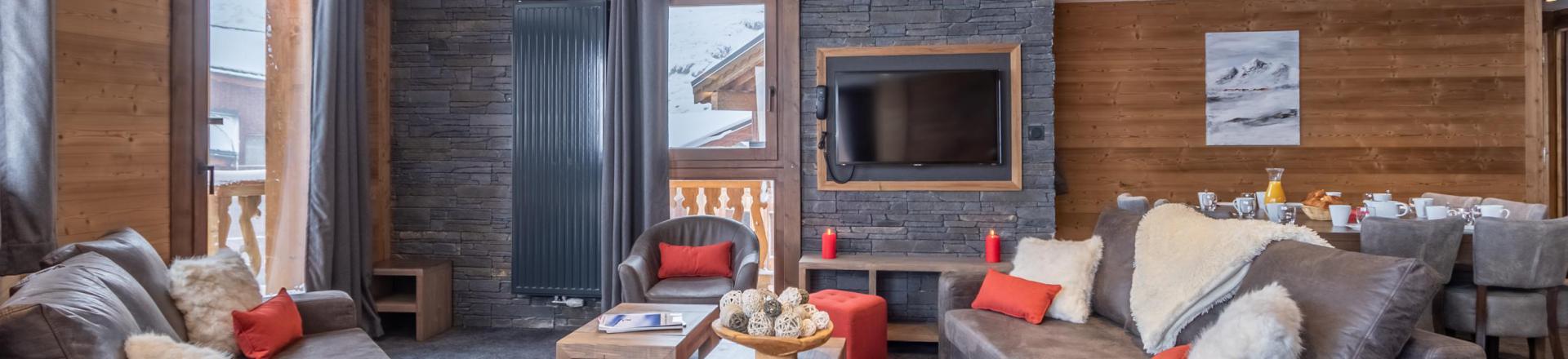 Skiverleih 6 Zimmer Maisonettewohnung für 10 Personen - Chalet Altitude - Val Thorens - Sofa