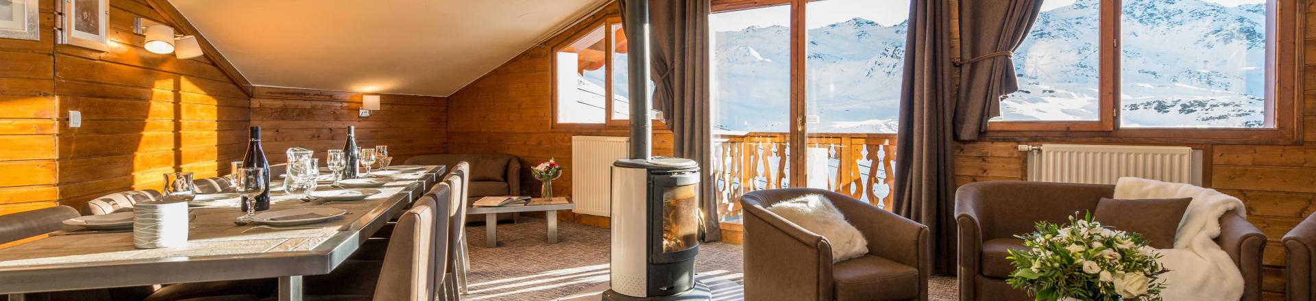 Location au ski Appartement 6 pièces 10-12 personnes (Grand Confort) - Chalet Val 2400 - Val Thorens - Séjour