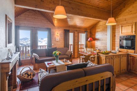 Skiverleih Les Chalets de Rosaël - Val Thorens - Kleines Wohnzimmer