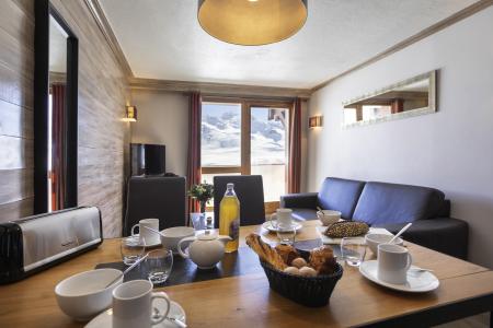 Alquiler al esquí Apartamento 3 piezas para 4 personas - Résidence Chalet des Neiges Hermine - Val Thorens - Cocina abierta
