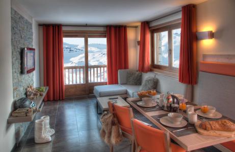 Ski verhuur Appartement 3 kamers 4 personen - Résidence Montana Plein Sud - Val Thorens - Woonkamer