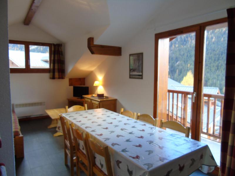 Skiverleih 4-Zimmer-Holzhütte für 8 Personen (F7) - Chalet Arrondaz - Valfréjus - Wohnzimmer