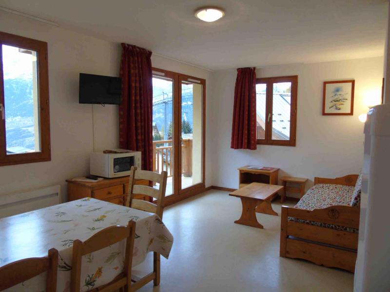 Skiverleih 4-Zimmer-Holzhütte für 8 Personen (G11) - Chalet Arrondaz - Valfréjus - Wohnzimmer