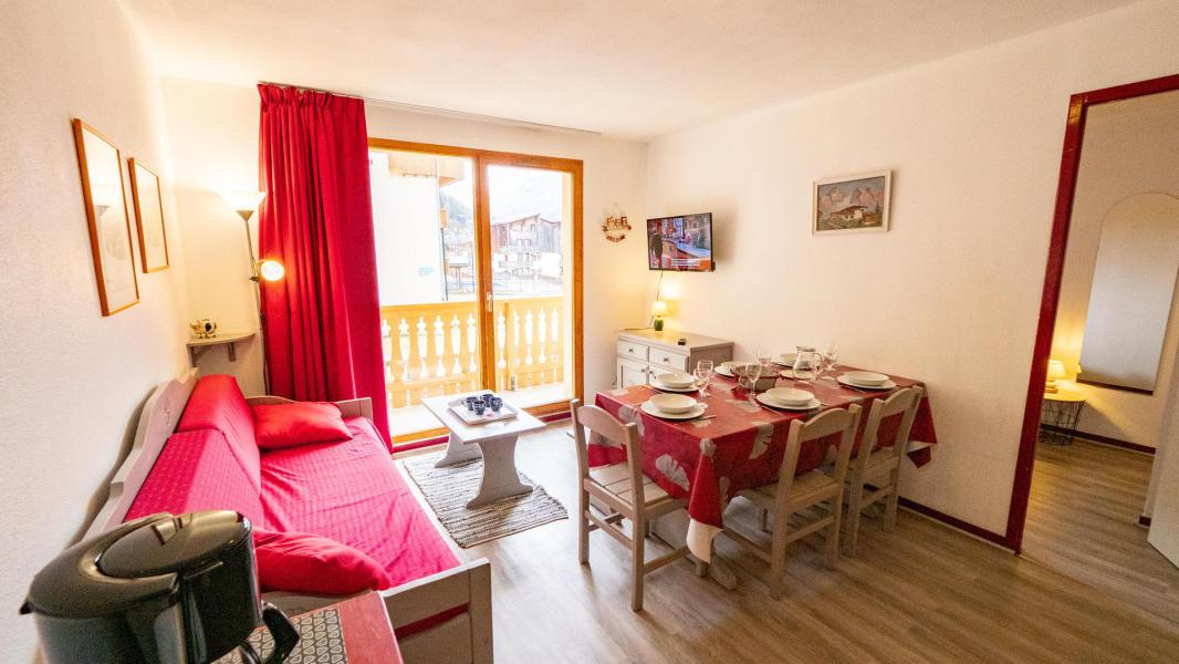 Skiverleih 3-Zimmer-Holzhütte für 6 Personen (55) - Résidence Cheval Blanc - Valfréjus - Wohnzimmer