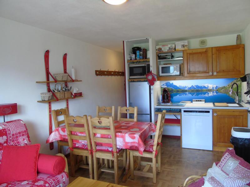 Ski verhuur Appartement 3 kamers 6 personen (50) - Résidence Cheval Blanc - Valfréjus - Woonkamer