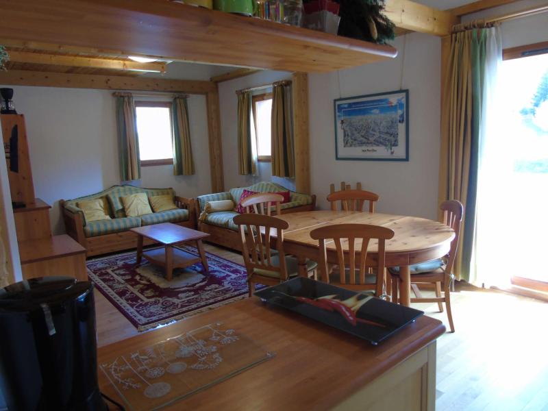 Ski verhuur Appartement 4 kamers mezzanine 8 personen (74) - Résidence Cheval Blanc - Valfréjus - Woonkamer